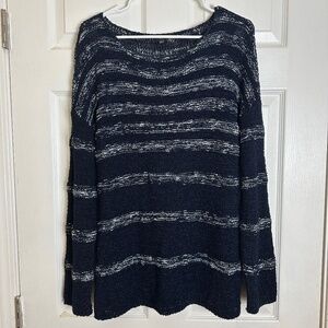 Talbots Blue Knit Scoop Neck Long Sleeve Sweater Women Size XL Petite